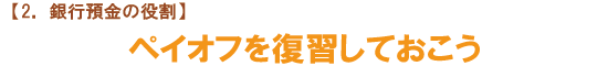 【銀行預金のしくみ】　ペイオフ解禁は自己責任の解禁