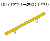 ④バリアフリー改修（手すり）